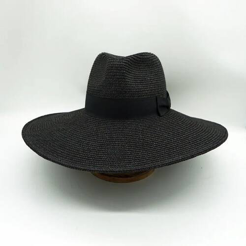 White Panama Hats Black Summer Hats for Women Straw Fedora C