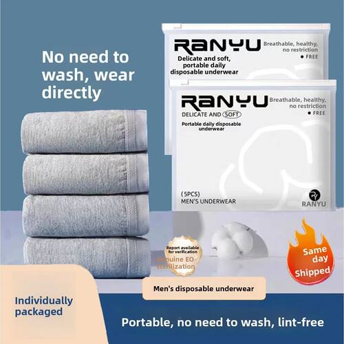 Disposable Men's Cotton Underwear Day Throw Travel Business