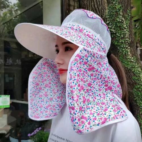 Face And Neck Protect Sun Hat Summer Ear Flap Wide Brim Suns