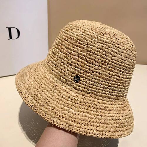Designer Raffia Straw Hat Women Summer Beach Sun Hats Korean