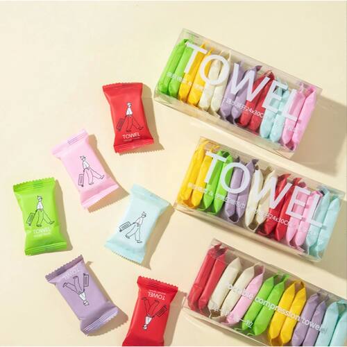 7/14pcs Compressed Disposable Towels For Travel Portable Fac