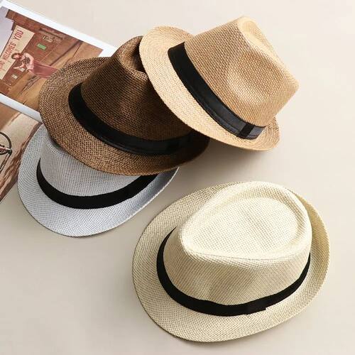 Unisex Fashion Beach Sun Cap Summer Wide Brim Straw Panama C