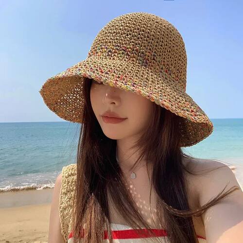 Summer Sun Hats for Women Straw Hat Showing Face Small Bucke