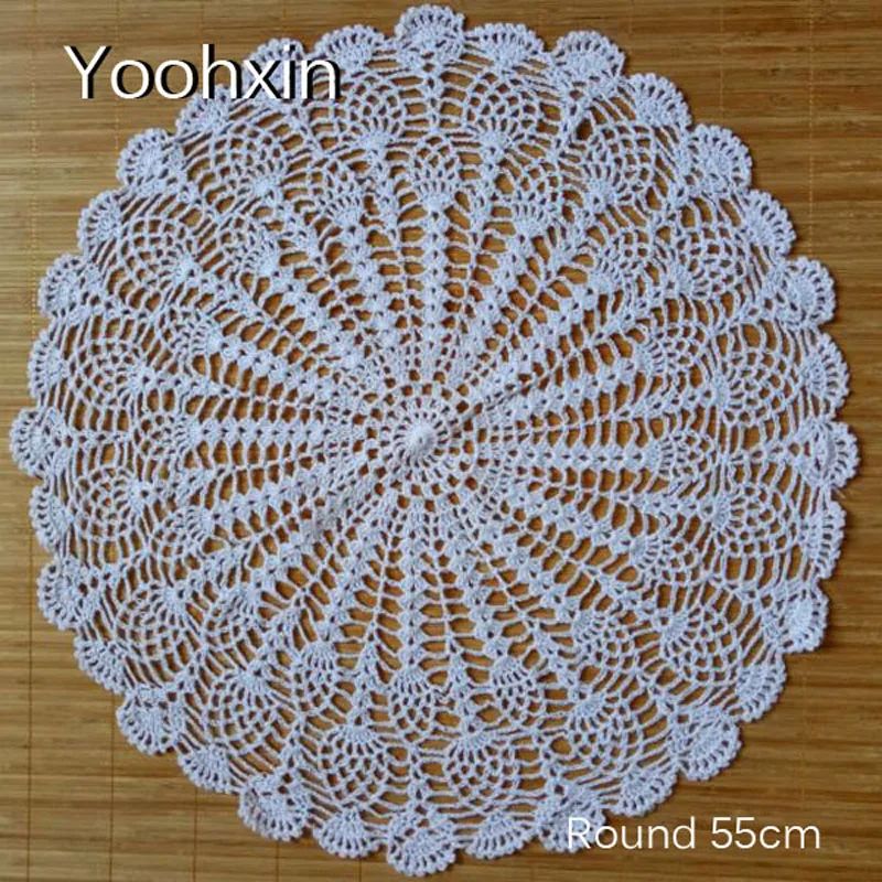 Popular handmade flower crochet cotton table place mat