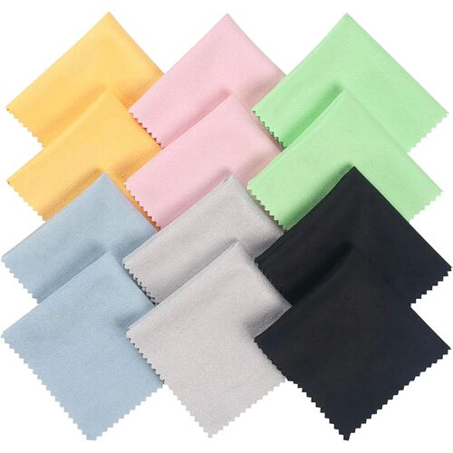 12pcs 15x18cm Microfiber Cleaning Cloths Thickened Eyeglass