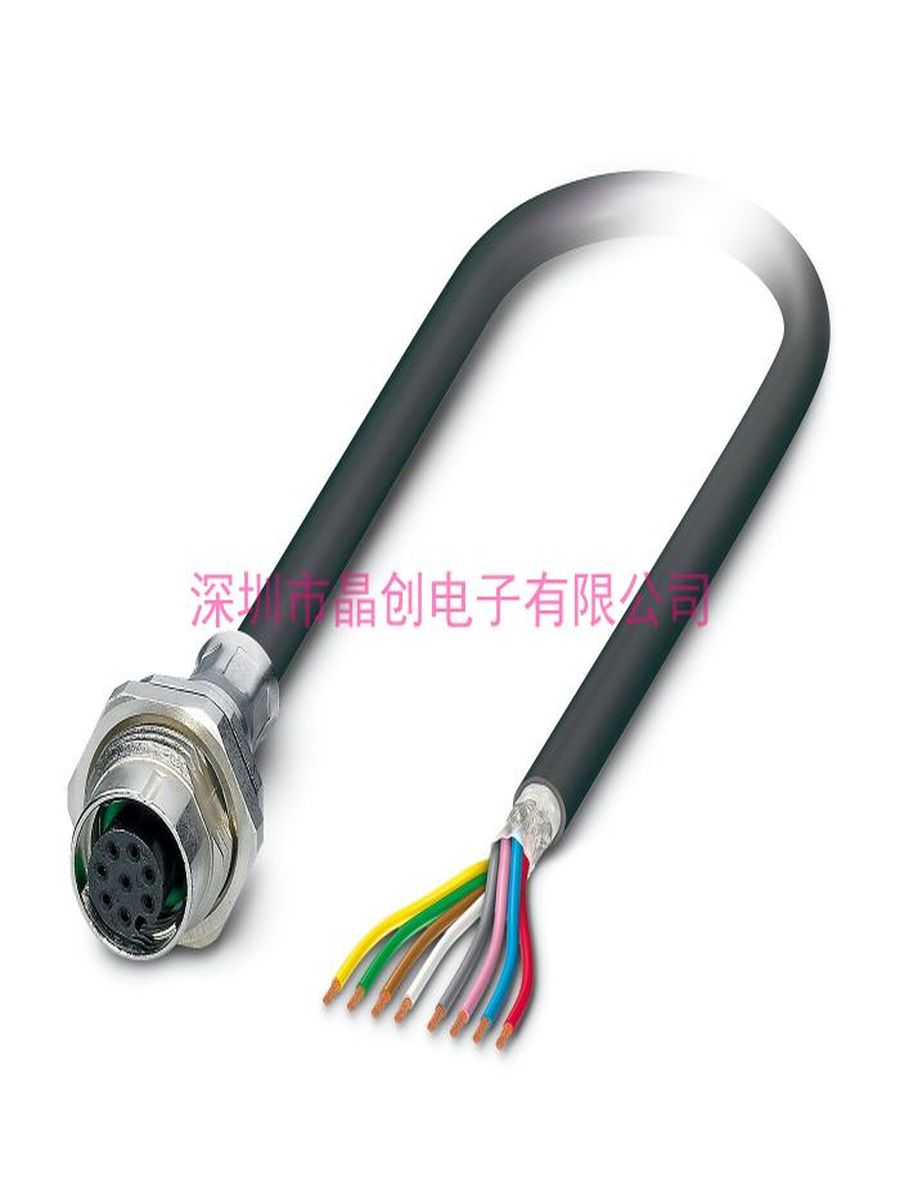 SACCBP-FS-8CON-M16/10,0-PUR SCO-设备连接器，板后安装型号：1