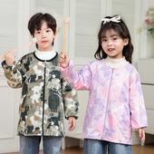 男女童吃饭防脏罩衫 2026新款 儿童防水罩衣秋冬季 宝宝画画围裙护衣