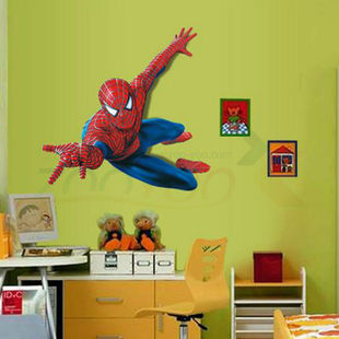 Superman Spiderman giant wall stickers adhesive for
