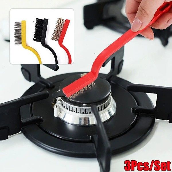 3Pcs/set Cleaning Wire Brush Kitchen Tools Stainless Steel N