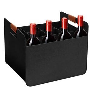 Potable Wine Bag 12 Bottle Felt Wine Carrier Tote 12 Bottles