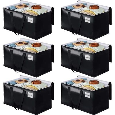 Collapsible Moving Bags - Heavy Duty Boxes with Zippers and