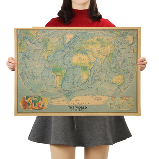 World Map Collection Poster Cafe Bars Kitchen Decor Posters