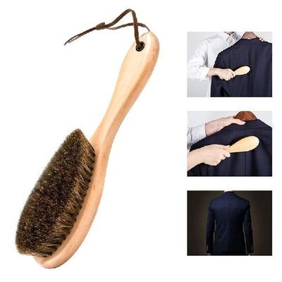 Horse Hair Brush Wooden Handle Shoe Polish Brush Soft Horseh