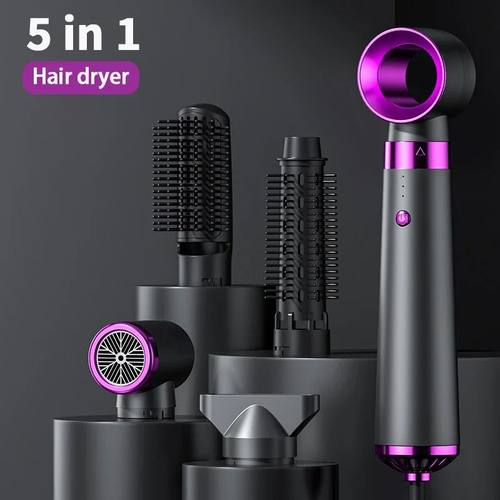 Hair Dryer 5In1 Hot Air Comb Function Electric Hair Brush Mu