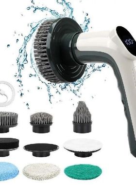Rotary Cleaner with Led Screen 8 Replaceable Brush Heads 2 S