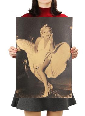 Marilyn Monroe Sexy Lady Photo Kraft Paper Poster Retro
