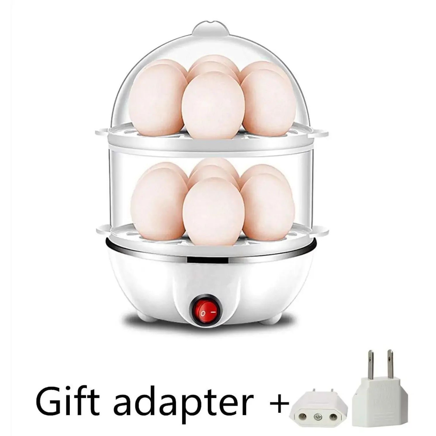 Electric Fast Egg Cooker Boiler Steamer Double Layers Automa