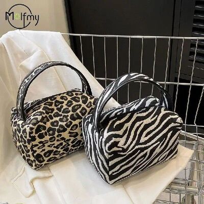 Leopard Makeup Bag Luxury Large Capacity Skincare Portable C