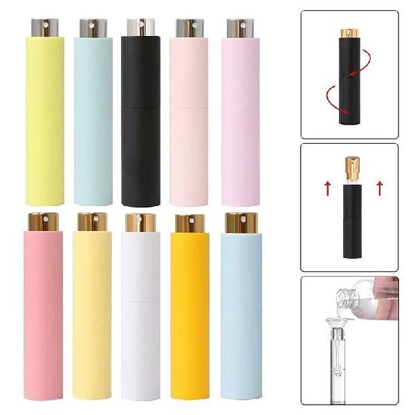 1pc 10ML Travel Perfume Sub-bottle Aluminum Atomizer Refilla