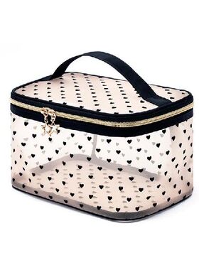 1PCS 5PCS Love Makeup Bags Mesh Cosmetic Bag Portable Travel