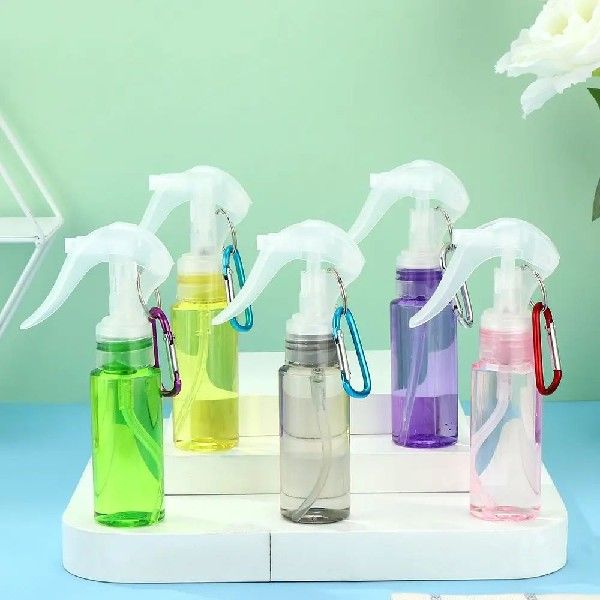 60ML Transparent Plastic Spray Bottle with Hook Portable Ref