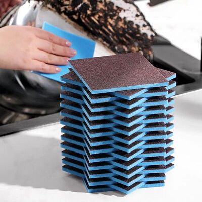 10Pcs Magic Sponge for Pot Rust Remover Cleaning Brush Doubl