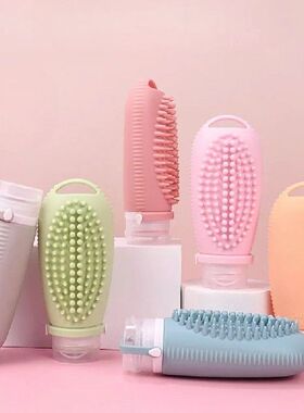 2in1 Silicone Travel Bottle Leak Proof Squeezable Refillable