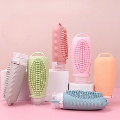2in1 Silicone Travel Bottle Leak Proof Squeezable Refillable