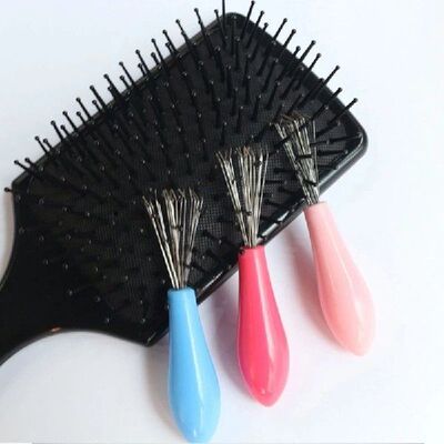 2pcs Comb Hair Brush Cleaner Plastic Handle Cleaning Brush R