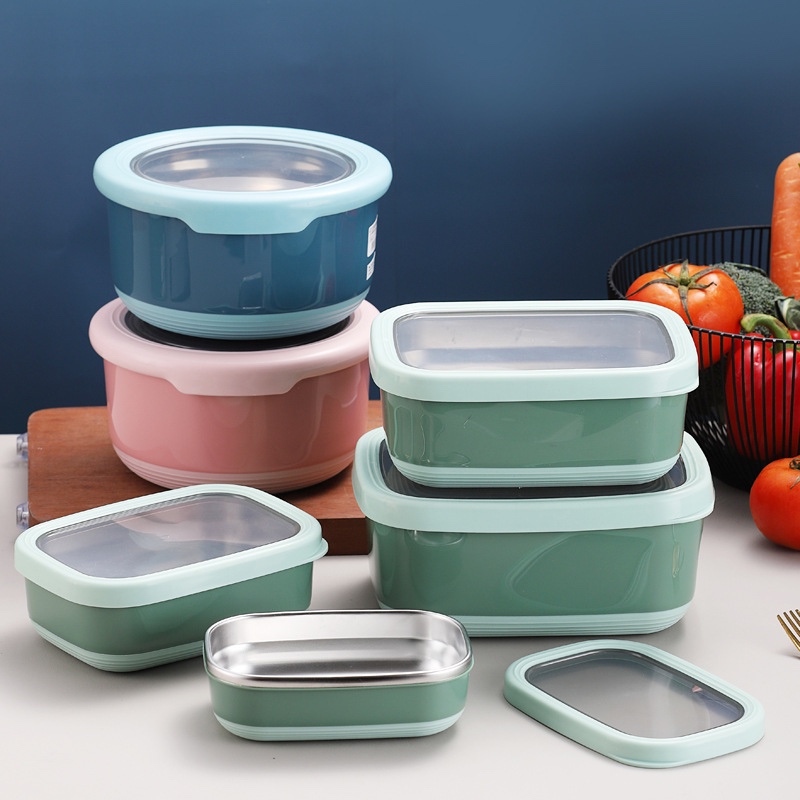 长方形带盖水果密封不锈钢饭盒