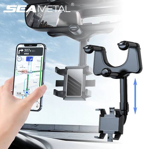 Rearview Mirror Car Phone Holder Anti Shake Stable Phone Mou