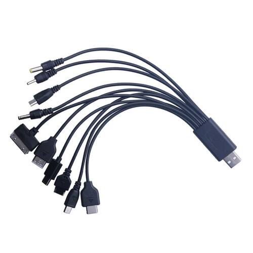 10In1 USB Multi Pin Cable Charger Universal USB Adapter Cable Data Wire Cord Multifunction Data Tran