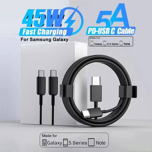 Original PD Cable For Samsung S22 S21 S20 FE S23 Ultra 45W S