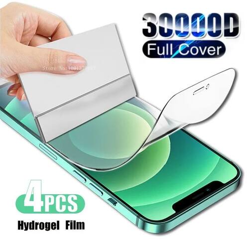 4PCS Hydrogel Film for iPhone 13 12 11 14 15 16 Pro max XS screen protector for iPhone 15 16 Plus 8