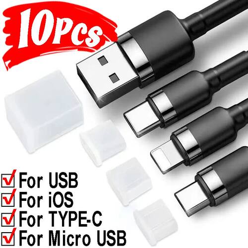 For IOS Type C Micro USB A Charging Port Protective Cover US