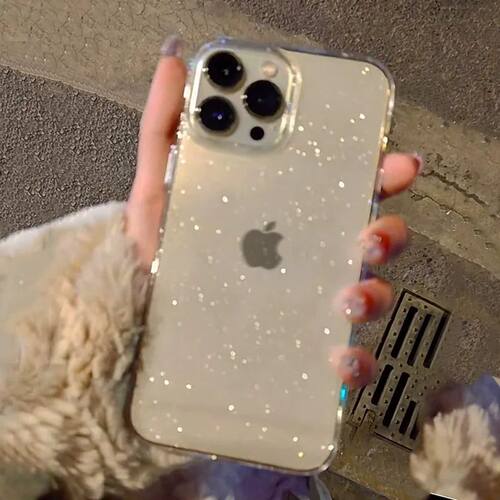 Luxury Bling Glitter Clear Case For iPhone 16 15 14 13 12 Mi