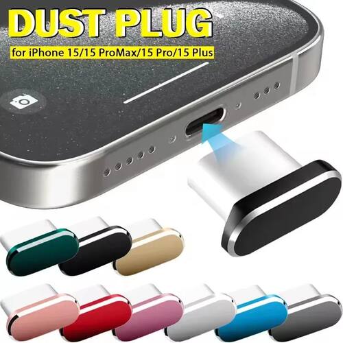 USB C Anti-dust Plugs Luxury Metal Type C Charging Port Prot