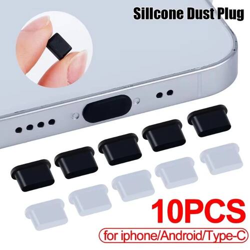 1-10Pcs Silicone Phone Dust Plug Charging Port Rubber Plug T