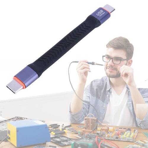 PD100W USB C To Type C Short Cable 20V 5A USB3.2 Type C To U