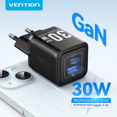 PD Charger 30W GaN USB Type C Quick Charger QC4.0 PD3.0 Quick Charge for iPhone 16 15 14 13 Pro Max
