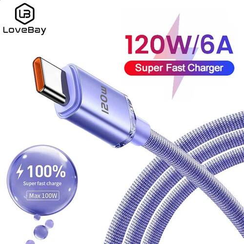 120W USB C Quick Charging Cable 0.25M/1M/1.5m/2M Quick Charg