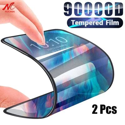 2Pc Ceramic Screen Protector for iPhone 16 11 12 13 14 15 Pro Max X Xs Xr 7 8 15 Plus High Clear Fle