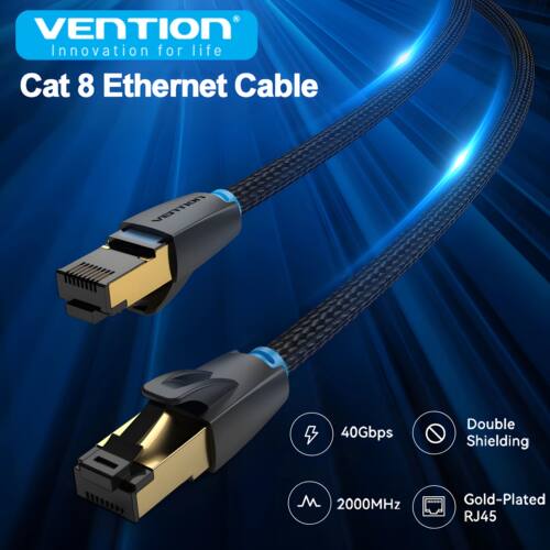New Cat8 Ethernet Cable 40Gbps Gaming High Speed 2000MHz Double Shield Networking Cotton Wire forPc
