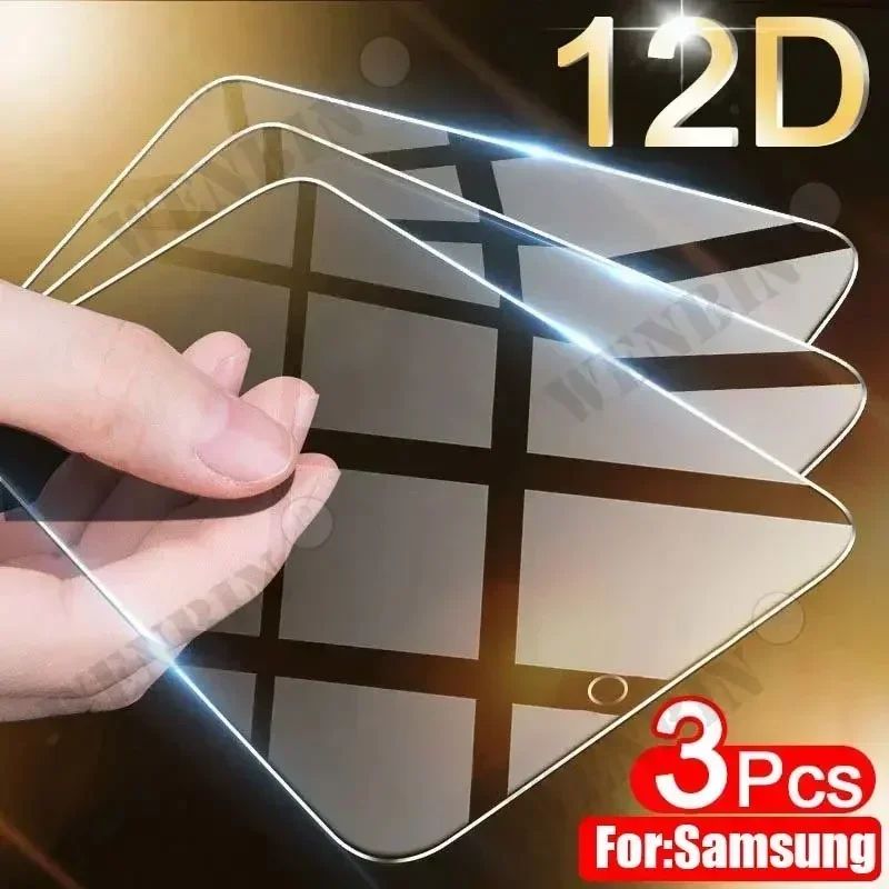 3Pc Tempered Glass For Samsung S25 S24 S23 S22 Ultra Plus A56 A55 A36 A35 A26 A16 A15 Screen Protect