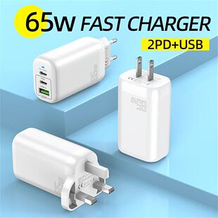 USB Charger 3 Ports 65W PD Type C Quick Charging Phone Charger Adapter For iPhone Samsung Huawei EU/