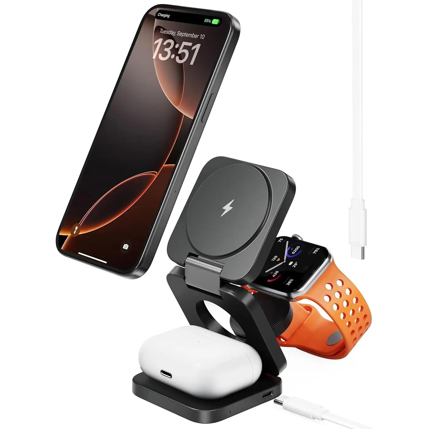 3In1 Wireless Charging Station for iPhone16/15/14/13/12 Seri