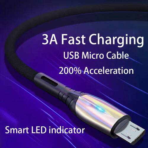 3A Quick Chargin USB Micro Cable for Samsung Huawei V8 Phone Accessories Data Cable Charger USB Cabl