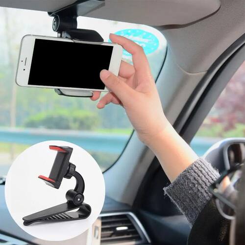 Car Sun Visor Phone Holder 360 Degree Rotation Automobiles A
