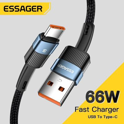 6A Type C USB Cable Quick Charging For Huawei P40 Pro P30 66W Wire Charger Data Cord For Samsung S21