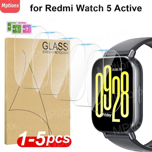 Tempered Glass for Redmi Watch 5 Active Smart Watch Screen Protector Anti-Scratch for Mi Redmi Watch